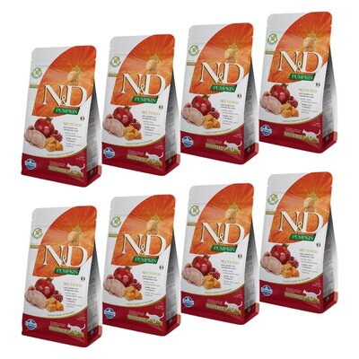 Karma dla kota FARMINA N&D Pumpkin Przepiórka z dynią i granatem 8 x 1.5 kg