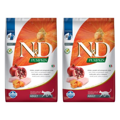Karma dla kota FARMINA N&D Przepiórka. dynia i owoc granatu 2 x 10 kg