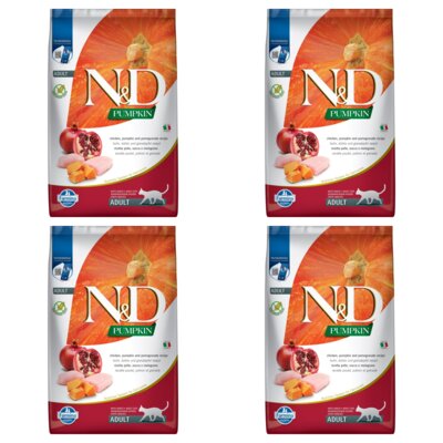 Karma dla kota FARMINA N&D Przepiórka. dynia i owoc granatu 4 x 10 kg