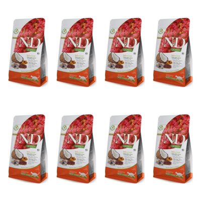 Karma dla kota FARMINA N&D Quinoa Skin & Coat Śledź z kokosem i kurkumą 8 x 1.5 kg