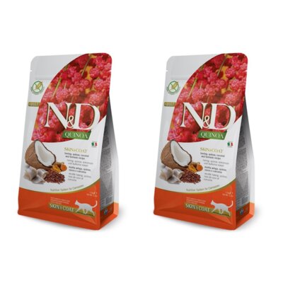Karma dla kota FARMINA N&D Quinoa Skin & Coat Herring 2 x 5 kg