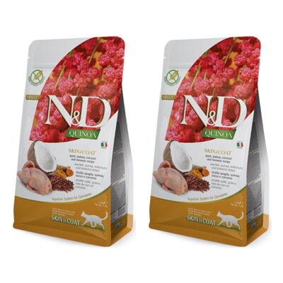 Karma dla kota FARMINA N&D Quinoa Skin & Coat Quail 2 x 5 kg