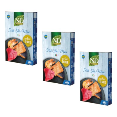 Karma dla kota FARMINA N&D Natural Fish Trio Menu (18 x 70 g)