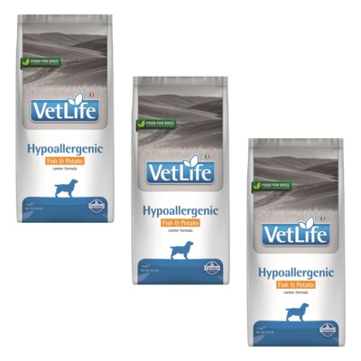 Karma dla psa FARMINA Vet Life Hypoallergenic Fish & Potato 3 x 12 kg