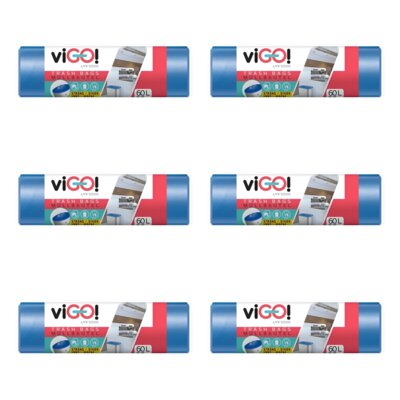 Worki na śmieci VIGO 60 L (168 sztuk) Niebieski