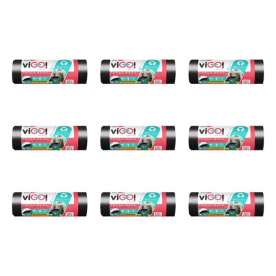 Worki na śmieci VIGO 120L (90 sztuk) Czarny