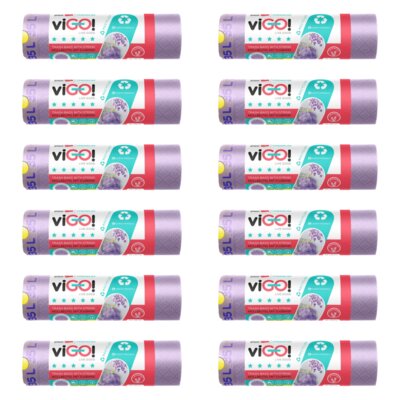 Worki na śmieci VIGO 35 L (144 sztuki) Różowy