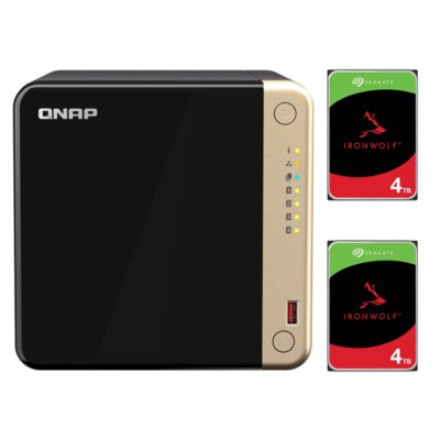 Serwer plików QNAP TS-464-8G 8GB RAM + Dysk SEAGATE IronWolf 4TB HDD (2 szt.)