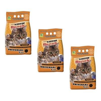 Żwirek dla kota SUPER BENEK Uniwersalny 3 x 5 L