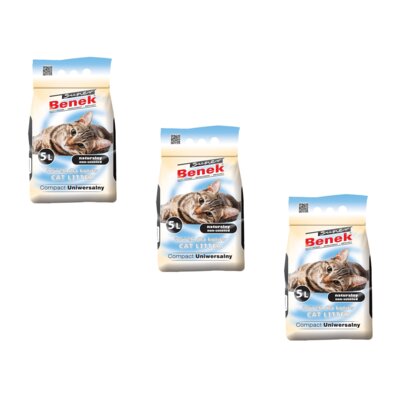 Żwirek dla kota SUPER BENEK Compact 3 x 5 L