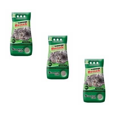 Żwirek dla kota SUPER BENEK Standard Zielony Las 10128 3 x 10 L