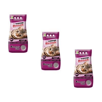 Żwirek dla kota SUPER BENEK Compact Lawenda 3 x 10 L