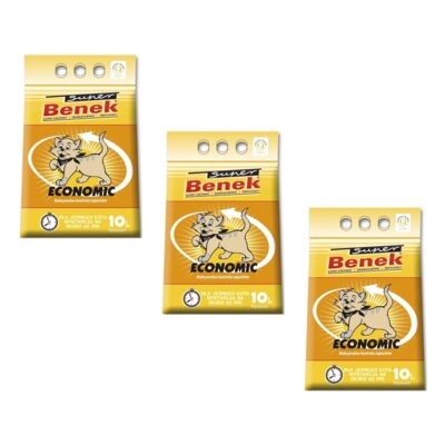 Żwirek dla kota SUPER BENEK Economic 3 x 10 L