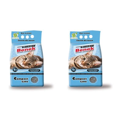 Żwirek dla kota SUPER BENEK Compact 2 x 25 l