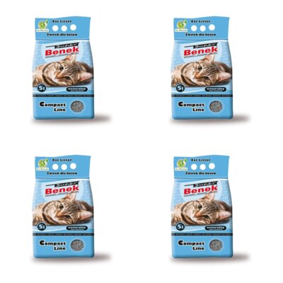 Żwirek dla kota SUPER BENEK Compact 4 x 25 l
