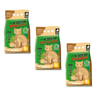 Żwirek dla kota SUPER PINIO 3 x 5 L