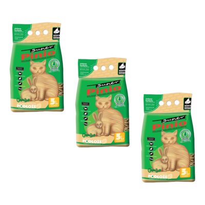 Żwirek dla kota SUPER PINIO 3 x 5 L