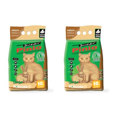 Żwirek dla kota SUPER PINIO 10760 2 x 10 L