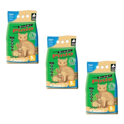 Żwirek dla kota SUPER PINIO Tajga 3 x 10 L