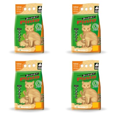 Żwirek dla kota SUPER PINIO Cytrus 4 x 35 L