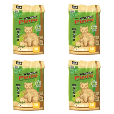 Żwirek dla kota SUPER PINIO Zielona herbata 4 x 35 L