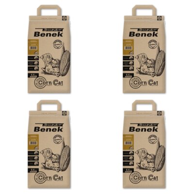 Żwirek dla kota SUPER BENEK Corn Cat Classic Golden 4 x 7 L