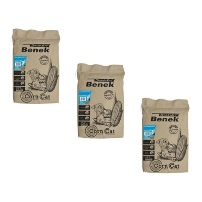 Żwirek dla kota SUPER BENEK Corn Cat Morska Bryza 3 x 25 l
