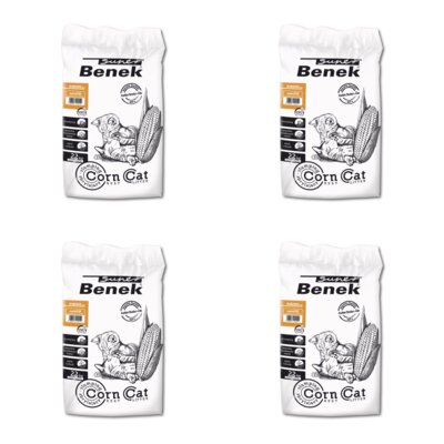 Żwirek dla kota SUPER BENEK Corn Cat Naturalny 4 x 35 l