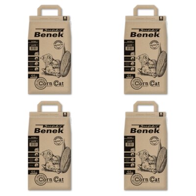 Żwirek dla kota SUPER BENEK Corn Cat Ultra Naturalny 4 x 7 L