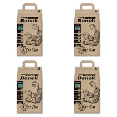 Żwirek dla kota SUPER BENEK Corn Cat Ultra Morska Bryza 4 x 7 L