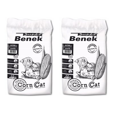 Żwirek dla kota SUPER BENEK Corn Cat Ultra Naturalny 22534 2 x 35 L