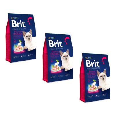 Karma dla kota BRIT Premium By Nature Sterilized Kurczak 3 x 1.5 kg