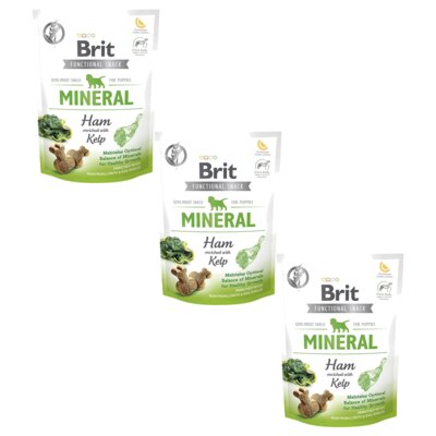 Przysmak dla psa BRIT CARE Dog Functional Snack Mineral Ham for Puppies 3 x 150 g