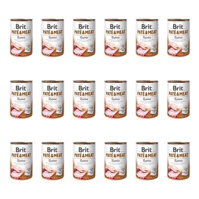 Karma dla psa BRIT Pate & Meat Królik 18 x 800 g