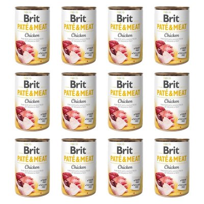 Karma dla psa BRIT Pate & Meat Kurczak 12 x 800 g