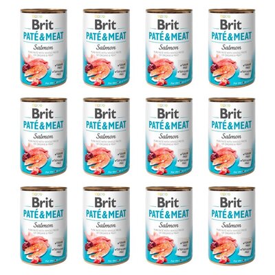 Karma dla psa BRIT Paté and Meat Łosoś 12 x 400 g