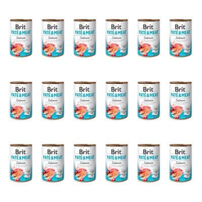 Karma dla psa BRIT Pate & Meat Łosoś 18 x 800 g