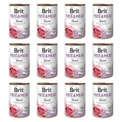 Karma dla psa BRIT Pate & Meat Jagnięcina 12 x 800 g