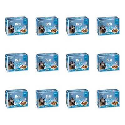 Karma dla kota BRIT Premium Family Plate Mix smaków (144 x 85 g)