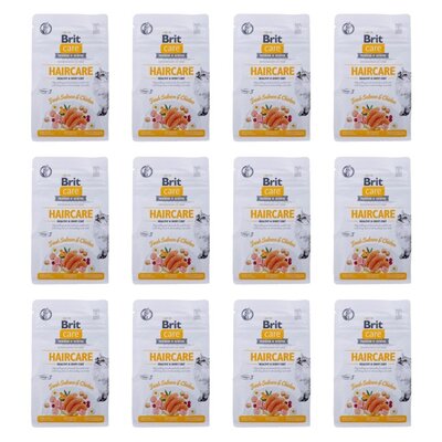 Karma dla kota BRIT CARE Cat Grain-Free Haircare Kurczak z łososiem 12 x 400 g