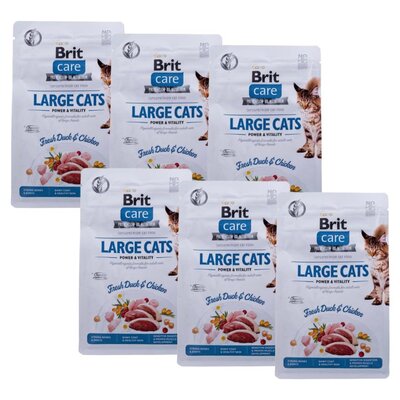 Karma dla kota BRIT Care Large Cats Power and Vitality Świeża Kaczka i Kurczak 6 x 400 g