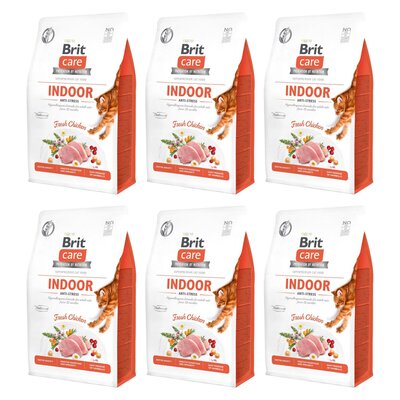 Karma dla kota BRIT CARE Indoor Anti Stress Świeży Kurczak 6 x 2 kg