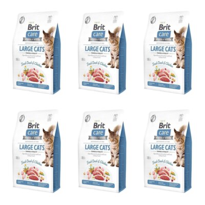 Karma dla kota BRIT Care Large Cats Power & Vitality Świeża Kaczka i Kurczak 6 x 2 kg