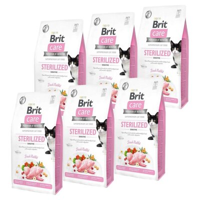 Karma dla kota BRIT CARE Grain Free Sterilized Sensitive Królik 6 x 2 kg