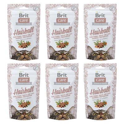Przysmak dla kota BRIT CARE Snack Hairball 6 x 50 g