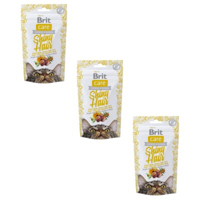 Przysmak dla kota BRIT CARE Snack Shiny Hair 3 x 50 g