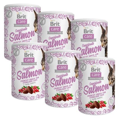 Przysmak dla kota BRIT CARE Snack Superfruits Salmon 6 x 100 g