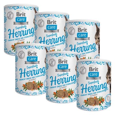 Karma dla kota BRIT CARE Snack Superfruits Herring 6 x 100 g