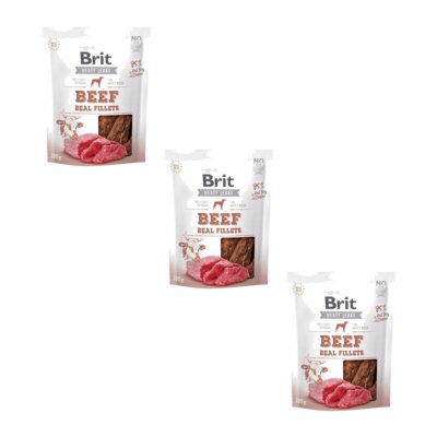 Przysmak dla psa BRIT Beef Real Fillets Wołowina z kurczakiem 3 x 200 g