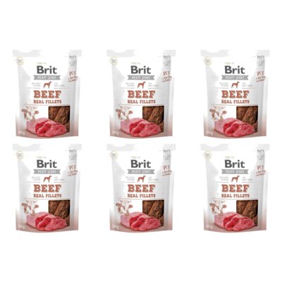 Przysmak dla psa BRIT Beef Real Fillets Wołowina z kurczakiem 6 x 200 g
